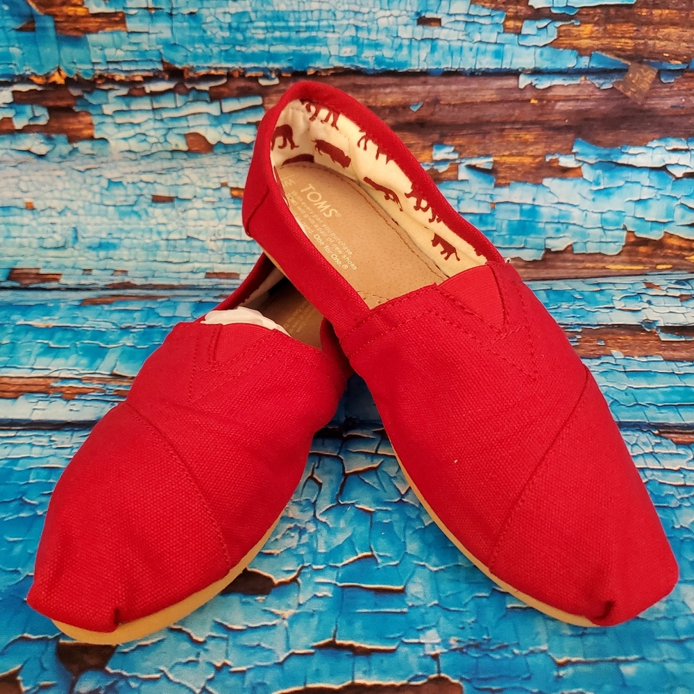 Tom's Canvas Flats Sz 9